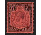 SG80a. 1928 £1 Purple and black. 'Break in Scroll'. Superb fres